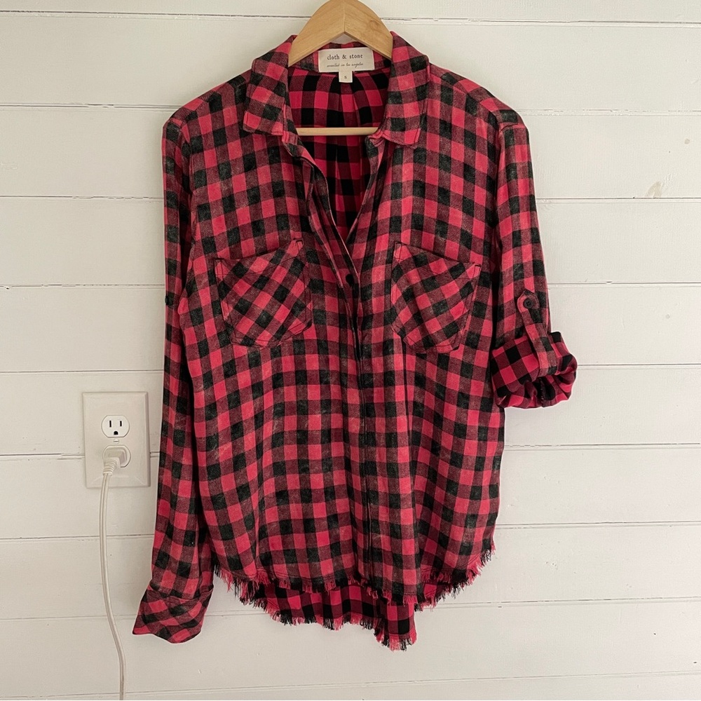 Cloth & Stone Checkered Tunic Shirt